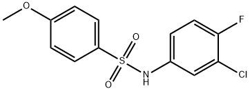 N-(3-氯-4-氟苯)-4-甲氧基苯磺酰胺, 326901-76-2, 结构式