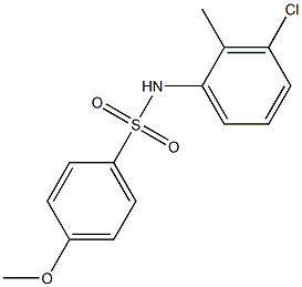 N-(3-氯-2-甲基苯)-4-甲氧基苯磺酰胺 结构式