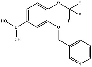 [3-(Pyridin-3-ylmethoxy)-4-(trifluoromethoxy)phenyl]boronic acid, 2096339-49-8, 结构式