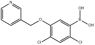 2,4-二氯-5-(吡啶-3-基甲氧基)苯基硼酸,2096337-24-3,结构式