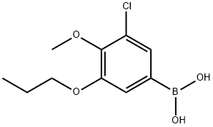 3-Chloro-4-methoxy-5-propoxyphenylboronic acid 化学構造式