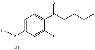3-Fluoro-4-pentanoylphenylboronic acid, 2096333-01-4, 结构式