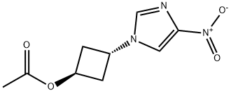 (1r,3r)-3-(4-nitro-1H-iMidazol-1-yl)cyclobutyl acetate 化学構造式