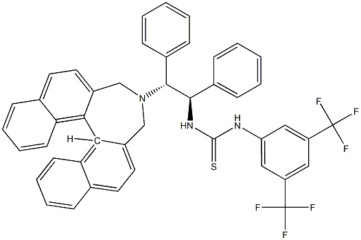 N-[3,5-bis(trifluoroMethyl)phenyl]-N'-[(1R,2R)-2-[(11bS)-3,5-dihydro-4H-dinaphth[2,1-c:1',2'-e]azepin-4-yl]-1,2-diphenylethyl]-  Thiourea 化学構造式