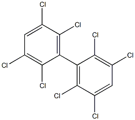 2.2'.3.3'.5.5'.6.6'-Octachlorobiphenyl Solution 结构式
