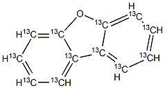 Dibenzofuran  (13C12) Solution Struktur