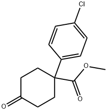 1-(4-氯苯基)-4-氧代环己烷甲酸甲酯 结构式