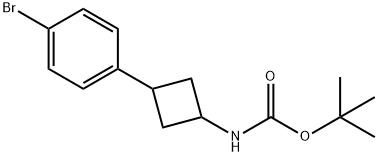 N-BOC-3-(4-溴苯基)环丁胺 结构式
