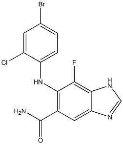 6-(4-broMo-2-chlorophenylaMino)-7-fluoro-1H-benzo[d]iMidazole-5-carboxaMide