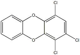 1,2,4-Trichlorodibenzo-p-dioxin 50 μg/mL in Toluene 结构式