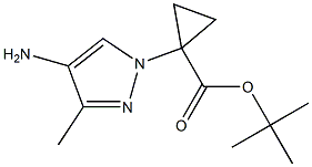 1-(4-AMino-3-Methyl-pyrazol-1-yl)-cyclopropanecarboxylic acid tert-butyl ester 结构式