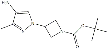 3-(4-AMino-3-Methyl-pyrazol-1-yl)-azetidine-1-carboxylic acid tert-butyl ester Structure