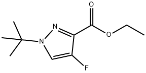 1-叔丁基- 4 -氟-1H -吡唑- 3 -羧酸乙酯, 1416372-82-1, 结构式