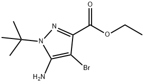 5 -氨基- 4 -溴- 1 -叔丁基-1H -吡唑- 3 -羧酸乙酯,1269293-98-2,结构式