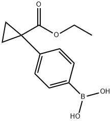 4-(1-(ethoxycarbonyl)cyclopropyl)phenylboronic acid Struktur