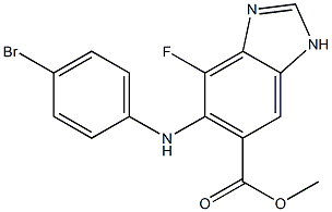 METHYL 6-(4-BROMOPHENYLAMINO)-7-FLUORO-3H-BENZO[D]IMIDAZOLE-5-CARBOXYLATE Structure