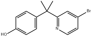 4-(2-(4-broMopyridin-2-yl)propan-2-yl)phenol Structure