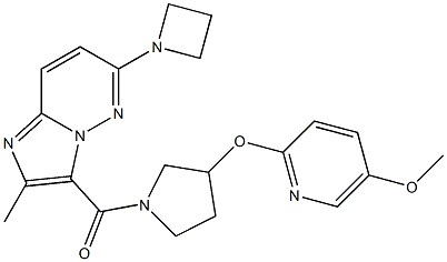 (6-(azetidin-1-yl)-2-MethyliMidazo[1,2-b]pyridazin-3-yl)(3-((5-Methoxypyridin-2-yl)oxy)pyrrolidin-1-yl)Methanone,,结构式