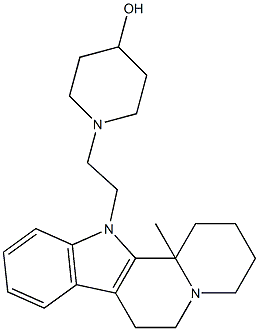1-(2-(12b-Methyl-1,3,4,6,7,12b-hexahydroindolo[2,3-a]quinolizin-12(2H)-yl)ethyl)piperidin-4-ol 结构式