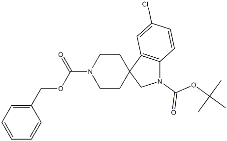 1'-benzyl 1-tert-butyl 5-chlorospiro[indoline-3,4'-piperidine]-1,1'-dicarboxylate Structure