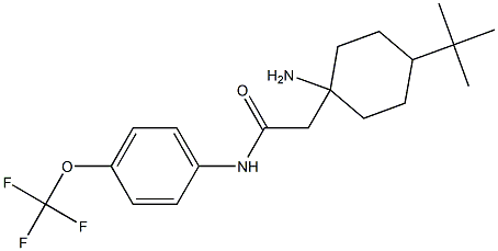 2-(1-aMino-4-(tert-butyl)cyclohexyl)-N-(4-(trifluoroMethoxy)phenyl)acetaMide,,结构式