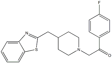 2-(4-(benzo[d]thiazol-2-ylMethyl)piperidin-1-yl)-1-(4-fluorophenyl)ethanone,,结构式