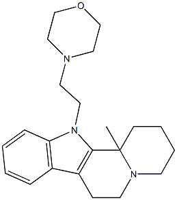 4-(2-(12b-Methyl-1,3,4,6,7,12b-hexahydroindolo[2,3-a]quinolizin-12(2H)-yl)ethyl)Morpholine,,结构式