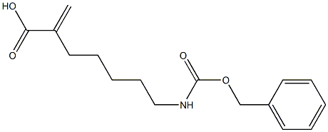 7-(((benzyloxy)carbonyl)aMino)-2-Methyleneheptanoic acid Structure