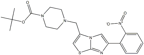tert-butyl 4-((6-(2-nitrophenyl)iMidazo[2,1-b]thiazol-3-yl)Methyl)piperazine-1-carboxylate 结构式