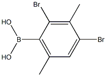 2,4-DibroMo-3,6-DiMethylphenylboronicacid Struktur