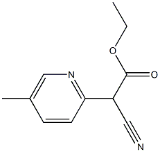 ethyl 2-cyano-2-(5-Methylpyridin-2-yl)acetate 化学構造式