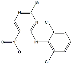 2-broMo-N-(2,6-dichlorophenyl)-5-nitropyriMidin-4-aMine 结构式