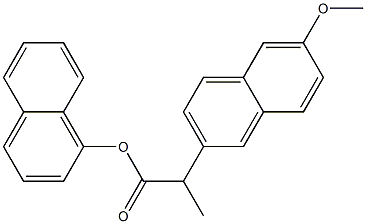 1-萘基-2-(6-甲氧基-2-萘基)丙酸酯,1385694-62-1,结构式