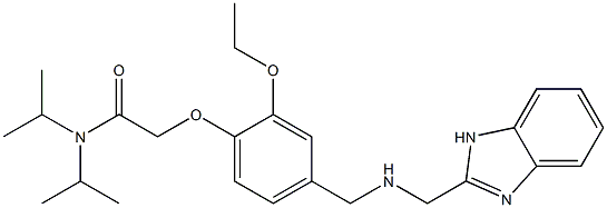 2-(4-{[(1H-BenzoiMidazol-2-ylMethyl)-aMino]-Methyl}-2-ethoxy-phenoxy)-N,N-diisopropyl-acetaMide Structure
