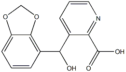 3-((benzo[d][1,3]dioxol-7-yl)(hydroxy)Methyl)pyridine-2-carboxylic acid 化学構造式