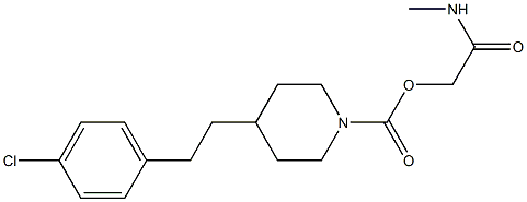 4-[2-(4-Chloro-phenyl)-ethyl]-piperidine-1-carboxylic acid MethylcarbaMoylMethyl ester 结构式