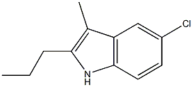 5-Chloro-3-Methyl-2-propyl-1H-indole 结构式