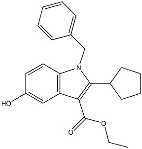 ethyl 1-benzyl-2-cyclopentyl-5-hydroxy-1H-indole-3-carboxylate 结构式