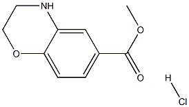 Methyl 3,4-dihydro-2H-benzo[b][1,4]oxazine-6-carboxylate hydrochloride 结构式