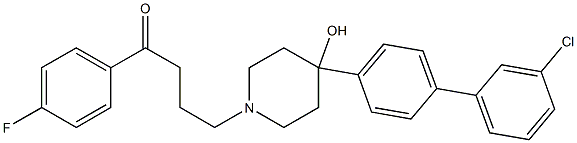 4-[4-(3'-Chlorobiphenyl-4-yl)-4-hydroxypiperidin-1-yl]-1-(4-fluorophenyl)butan-1-one,,结构式