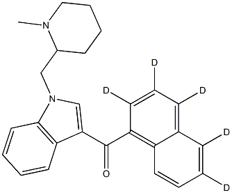 [1-[(1-Methyl-2-piperidinyl)Methyl]-1H-indol-3-yl]-1-naphthalenylMethanone-d5 化学構造式