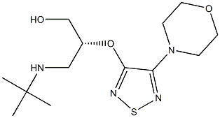 (2R)-3-[(1,1-DiMethylethyl)aMino]-2-[[4-(Morpholin-4-yl)-1,2,5-thiadiazol-3-yl]oxy]propan-1-ol,,结构式