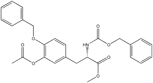 3-Acetyloxy-N-[(phenylMethoxy)carbonyl]-O-(phenylMethyl)-L-tyrosine Methyl Ester Struktur