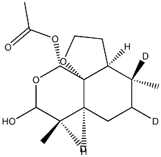 (3aS,4R,6aS,7R,10R,10aR)-Octahydro-4,7-diMethyl-2H,10H-furo[3,2-i][2]benzopyran-8,10-diol-d3 10-Acetate Structure