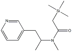 N-Methyl-N-[1-Methyl-2-(3-pyridyl)ethyl]-2-triMethylsilyl-acetaMide,,结构式