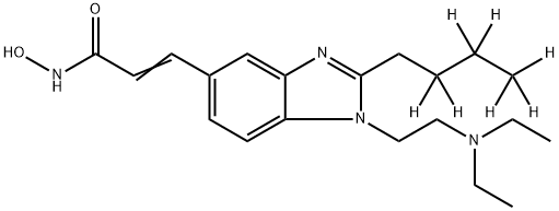 (2E)-3-[2-Butyl-1-[2-(diethylaMino)ethyl]-1H-benziMidazol-5-yl]-N-hydroxy-2-propenaMide-d7 Struktur