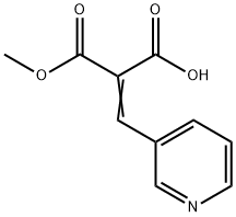 (E)-2-(Methoxycarbonyl)-3-(pyridin-3-yl)acrylic acid Struktur