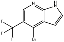 4-溴-5-(三氟甲基)-1H-吡咯并[2,3-B]吡啶, 1379358-35-6, 结构式