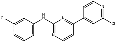 N-(3-chlorophenyl)-4-(2-chloropyridin-4-yl)pyriMidin-2-aMine 化学構造式