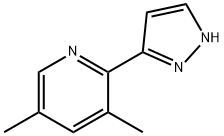 3,5-二甲基-2-(1H-吡唑-5-基)吡啶,1353762-17-0,结构式